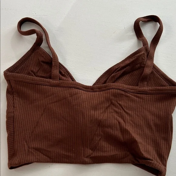 Wilfred Rust Ribbed Crop Top - Picture 3 of 3